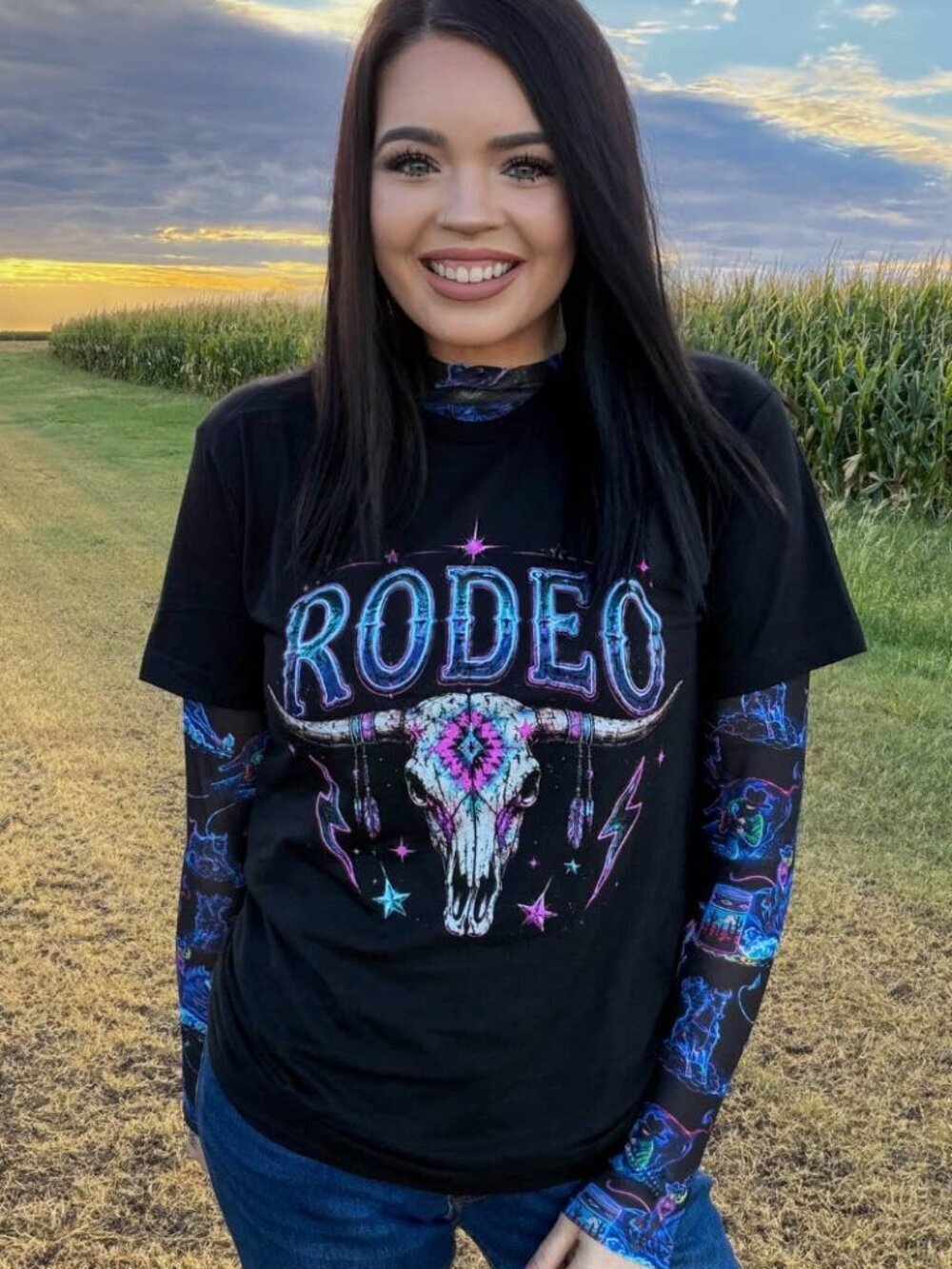 NWT Neon Rodeo Road Tee